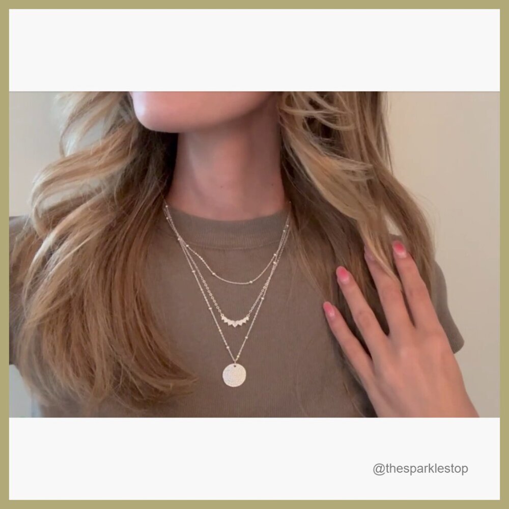 Gold Plated Layered Necklaces Set, Stackable Chok… - image 7